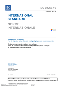 IEC 60268-16 : Intelligibilité de la parole (STI)