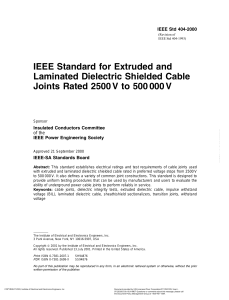 IEEE-404-2000-Standard for Extruded and Laminated Dielectric Shielded Cable Joints Rated 2500 V to 500.000 V