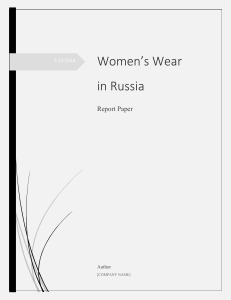 Russian Market of Womenswear