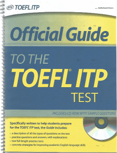 official guide to the toefl itp test