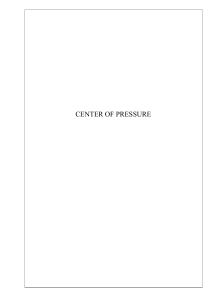 Center of Pressure practical report