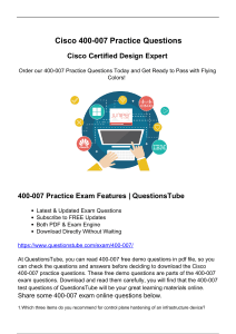 Essential Cisco 400-007 Practice Exam - Enhance Your Study Experience Today