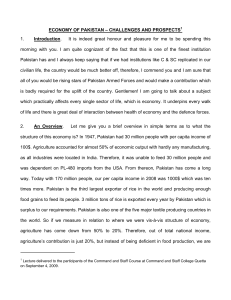 Pakistan Economy Challenges Prospects