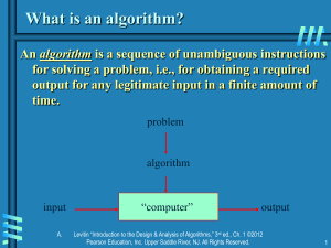 Anany Levitin, Introduction to The Design and Analysis of Algorithms (Third Edition) Ch. 01 slides