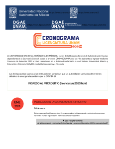 Cronograma - UNAM