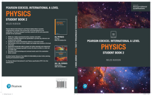 PEARSON a2 EDEXCEL  A LEVEL PHYSICS STUDENT BOOK 2  - Miles Hudson-