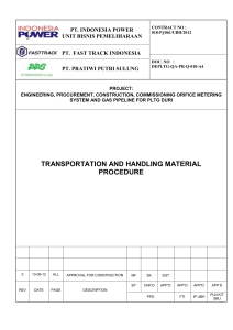 DEPLTG - QA – PR - Q  – 010 – A4 - Transportation & Handling Material Procedure Rev.0