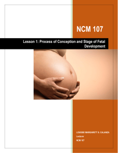 (1)Module 2 Process of conception and stage of fetal development
