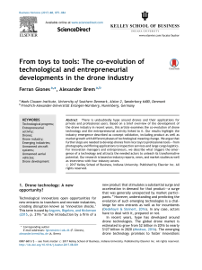 From toys to tools: the co-evolution of technological and entrepreneurial developments in the drone industry - Giones and Brem