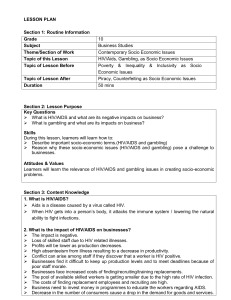 Lesson 2 (HIV AIDS Gambling)