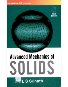 L S Srinath - Advanced mechanics of solids-Tata McGraw-Hill (2009)