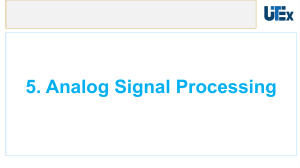 5 Analog Signal Proccessing