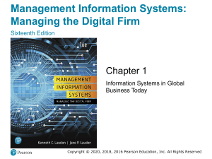 Management Information Systems: Managing the Digital Firm