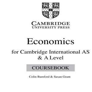 Economics Cambridge international AS and A level Coursebook