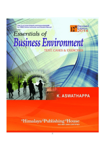 Essential of business environment text