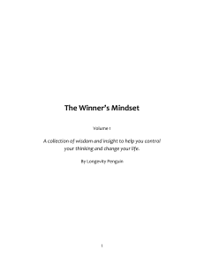 The Winner's Mindset
