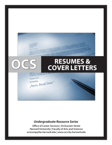 resume&cover letters