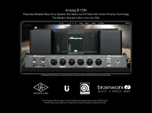 Ampeg B15N Manual