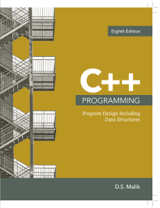 C++ Programming - Program Design including Data Structures