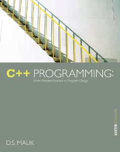 C++ Programming - From Problem Analysis to Program Design