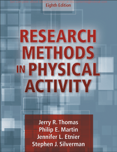 Research Methods in Physical Activity, 8e Thomas, Martin, Etnier, Silverman