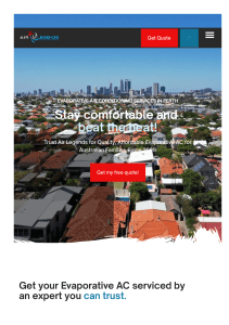 Evaporative Air Conditioning Services in Greater Perth