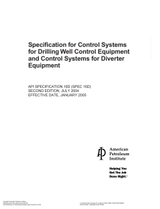 API 16D 2005 - Control Systems for Drilling and Well Control Equipment