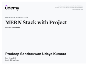 MERN Stack with project