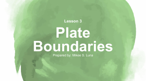 Lesson 3 Plate Boundaries