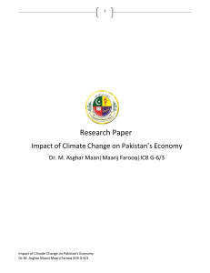 Impact of Climate Change on Pakistan's Economy