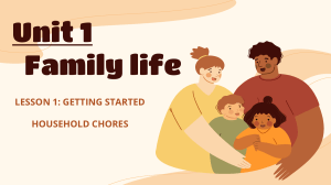 Unit 1 Family Life Lesson 1 Getting started