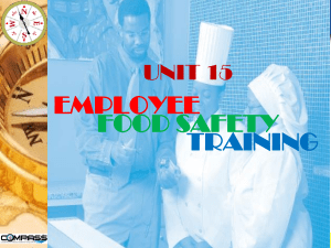 Unit 15 - Employee Food Safety Training