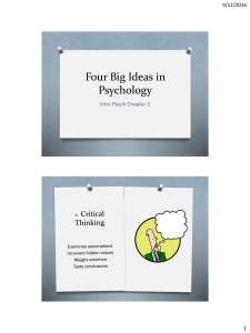 Four Big Ideas in Psychology