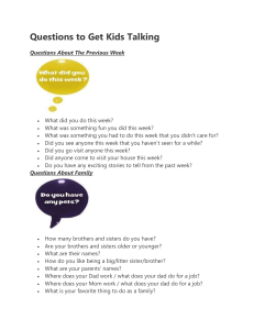 Questions to Get Kids Talking
