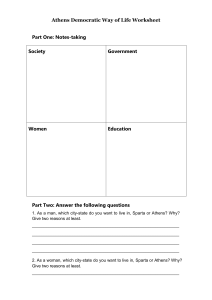 Athens vs Sparta Worksheet