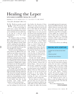Feldmeier - 2012 - Healing the Leper