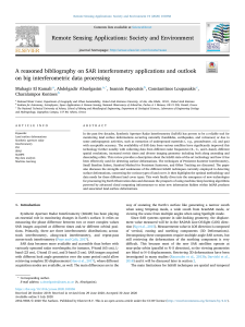 A reasoned bibliography on SAR interferometry applications and outlook on big interferometric data processing