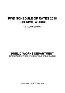 PWD SCHEDULE OF RATES 2018 FOR CIVIL WOR