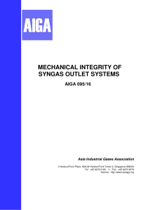 AIGA 095 16 Mechanical Integrity of Syngas outlet systems