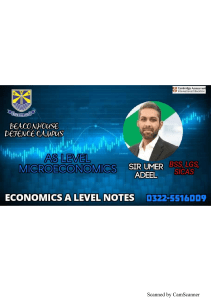 Sir Umer Adeel Microeconomics As notes