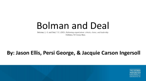 Bolman and Deal Presentation
