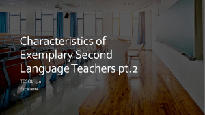 Characteristics of Exemplary Second Language Teachers pt.2 Janusz Korczak