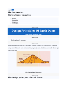Design Principles Of Earth Dams