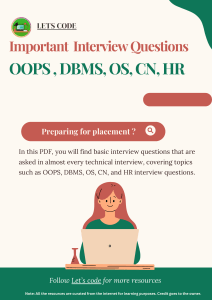 Interview questions OOPS , DBMS , OS , CN & HR 
