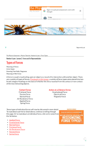 Types of Forces: Newton's Laws Lesson