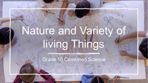 Nature and Variety of Living Things Presentation