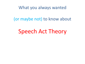 Speech act theory