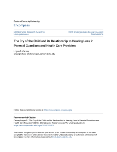 The Cry of the Child and its Relationship to Hearing Loss in Pare
