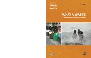 WHAT A WASTE A GLOBAL REVIEW OF SOLID WASTE MANAGEMENT World Bank 2012 
