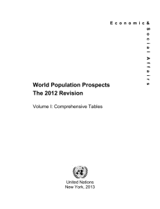 World Population Prospects The 2012 Revision
